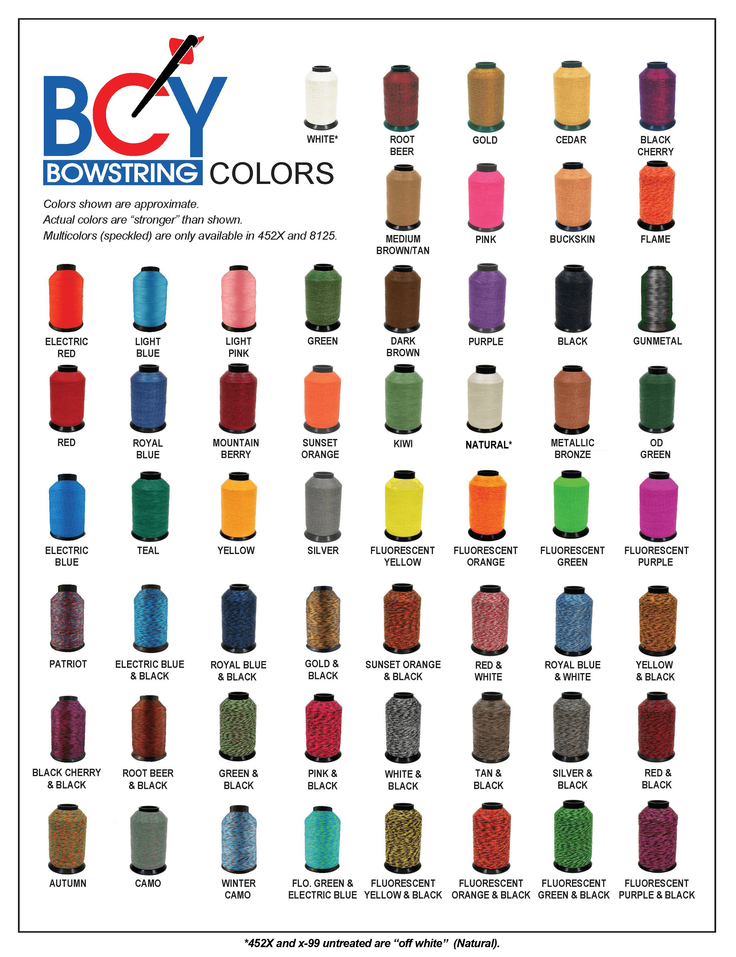 BCY Bowstring Color Chart